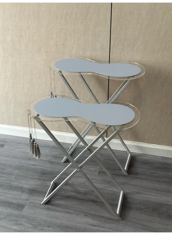 متجر نايس طاولة قهوة جانبية أنيقة لغرفة المعيشة بتصميم عصري موفر للمساحة - Image 2